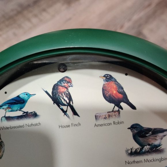 The Original Singing Bird Clock 25th Anniversary Edition Green 8.5" Tested VIDEO - Picture 12 of 17